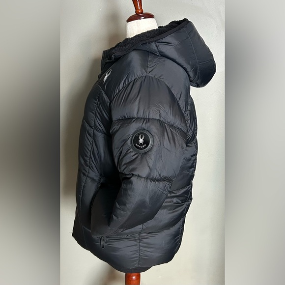 Spyder Mens Black Puffer Jacket - Picture 6 of 14
